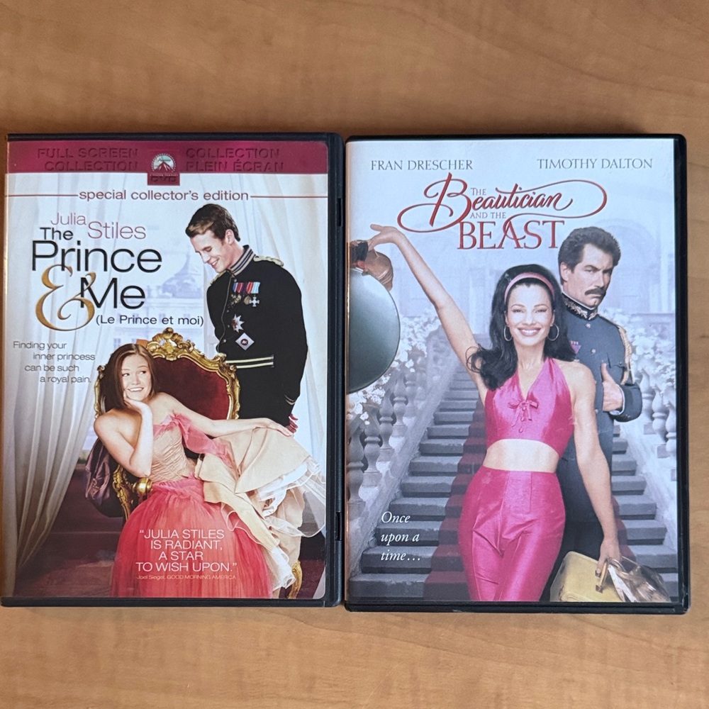 Set of 2 DVD Movies: 
The Prince & Me + The Beautician and the Beast